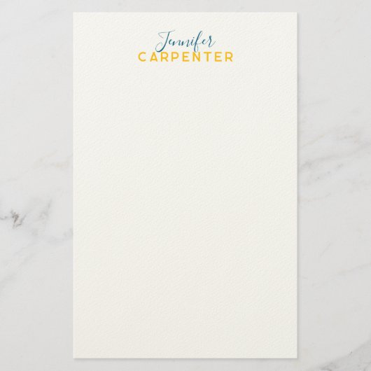 Professional elegant modern minimalist plain briefpapier (Voorkant)