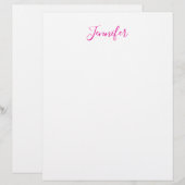 Professional elegant modern minimalist plain name briefhoofd (Voorkant / Achterkant)