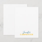 Professional elegant modern minimalist plain notitiekaartje (Voorkant / Achterkant)