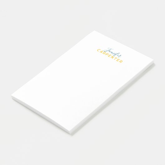 Professional elegant modern minimalist plain post-it® notes (Schuin)