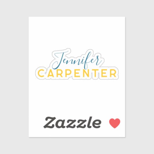 Professional elegant modern minimalist plain sticker (Vel)