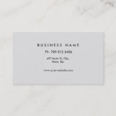 Professional Elegant Modern Monogram Silver Visitekaartje (Achterkant)