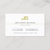 Professional Elegant Modern Template Monogram Visitekaartje (Achterkant)