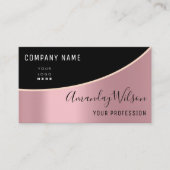 Professional Elegant Moderne Roos Logo Makeup Visitekaartje (Voorkant)