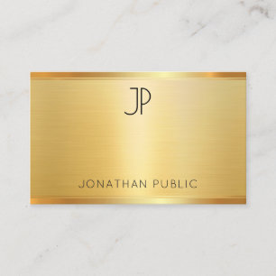 Professional Elegant Moderne Sjabloon Faux Gold Visitekaartje