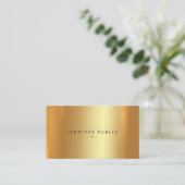 Professional Elegant Moderne Sjabloon Faux Gold Visitekaartje (Staand voorkant)
