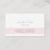 Professional Elegant Monogram Clean Plain Luxe Visitekaartje (Achterkant)