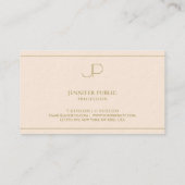 Professional Elegant Monogram Luxury Thick Paper Visitekaartje (Achterkant)