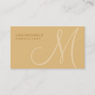 Professional Elegant Monogram Makeup Artiest Gold Visitekaartje