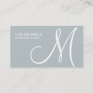 Professional Elegant Monogram Makeup Artiest Green Visitekaartje