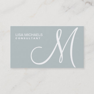 Professional Elegant Monogram Makeup Artiest Green Visitekaartje