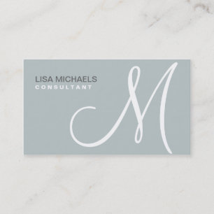 Professional Elegant Monogram Makeup Artiest Green Visitekaartje
