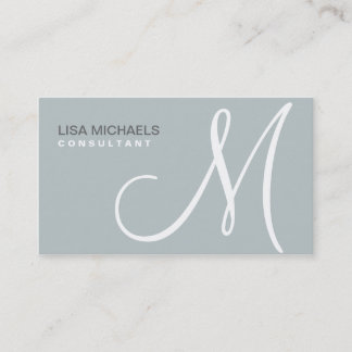 Professional Elegant Monogram Makeup Artiest Green Visitekaartje