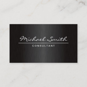 Professional Elegant Plain Modern Metal Black Visitekaartje