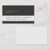 Professional Elegant Plain Simple Black Group Visitekaartje (Voorkant / Achterkant)