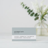 Professional Elegant Plain Simple Green Grey Visitekaartje (Staand voorkant)