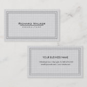 Professional Elegant Plain White Square Boarder Visitekaartje (Voorkant / Achterkant)