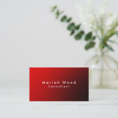 Professional Elegant Red Black Minimalist Modern Visitekaartje (Staand voorkant)
