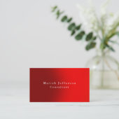 Professional Elegant Red Minimalist Modern Visitekaartje (Staand voorkant)