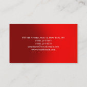 Professional Elegant Red Minimalist Modern Visitekaartje (Achterkant)