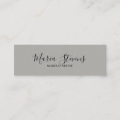 Professional Elegant Silver Mini Visitekaartje (Voorkant)