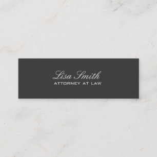 Professional Elegant Simple Plain Attorney Black Mini Visitekaartje