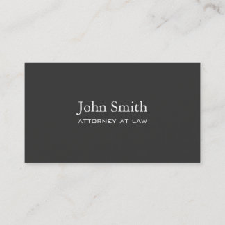 Professional Elegant Simple Plain Attorney Black Visitekaartje