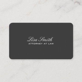 Professional Elegant Simple Plain Attorney Black Visitekaartje