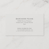 Professional Elegant Simple Plain Attorney Cream Visitekaartje (Achterkant)