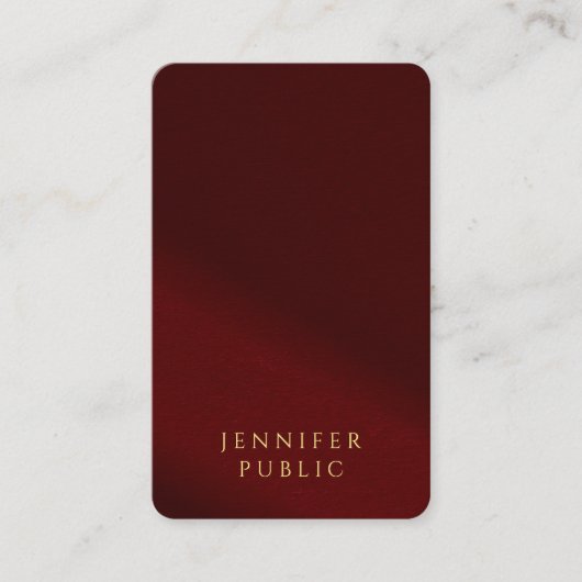 Professional Elegant Template Gold Text Luxurious Visitekaartje (Voorkant)