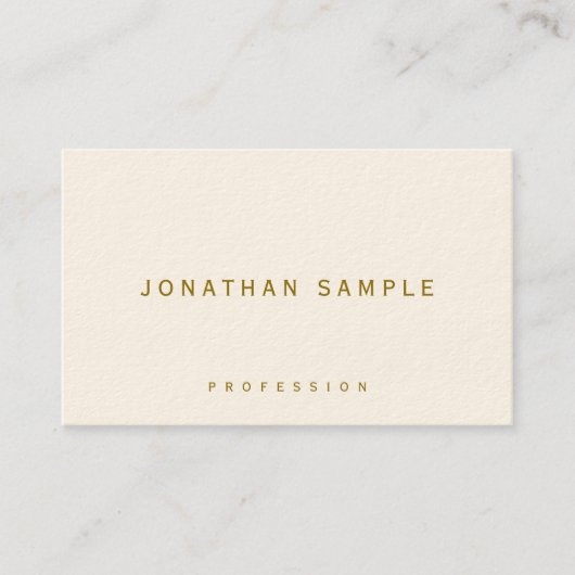 Professional Elegant Template Gold Text Luxurious Visitekaartje (Voorkant)