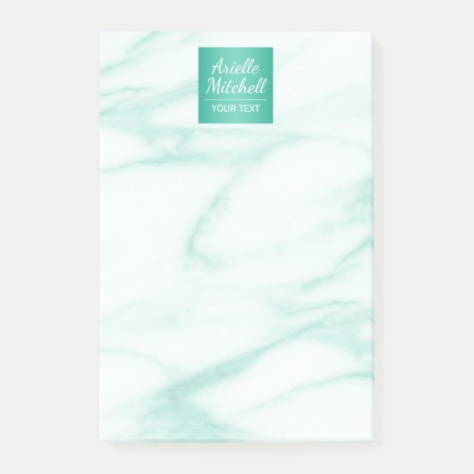 Professional Elegant Turquoise Alabaster Marble Post-it® Notes (Voorkant)