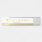 Professional Elegant White en Gold Deurbordje (Voorkant)