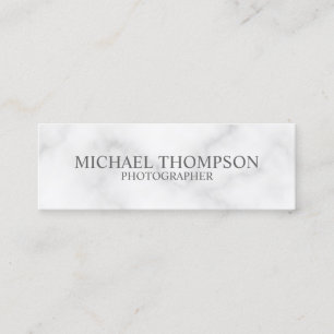 Professional Elegant White Marble Mini Visitekaartje