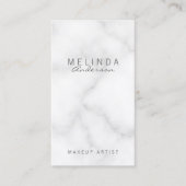 Professional Elegant White Marble Visitekaartje (Voorkant)