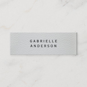 Professional elegant wit leder mini visitekaartje