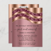 Professional Elegant zwart Roos koper QRCode roze (Voorkant / Achterkant)