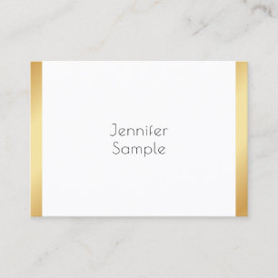 Professional ElegantTrendy Sjabloon Gold White Visitekaartje