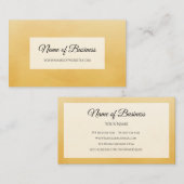 Professional en Simple Plain Yellow en Black Visitekaartje (Voorkant / Achterkant)