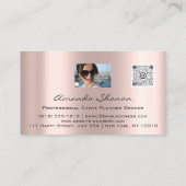 Professional Event Planner Couch QrCode Photo Logo Visitekaartje (Achterkant)