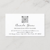 Professional Event Planner Roos Gold Logo QR Code Visitekaartje (Achterkant)