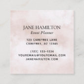 Professional Event Planner Vierkante Visitekaartje (Achterkant)