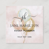Professional Event Planner Vierkante Visitekaartje (Voorkant)