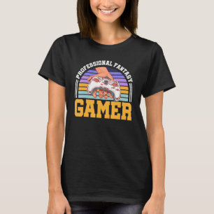 Professional Fantasy Gamer Humor Retro Gaming Con T-shirt
