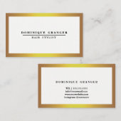 Professional Faux Gold en White Visitekaartje (Voorkant / Achterkant)