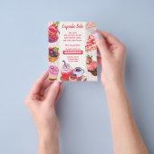 Professional Fun Baking Bake Bakery Sale Custom Flyer (Hand)