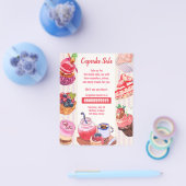 Professional Fun Baking Bake Bakery Sale Custom Flyer (Enkel)