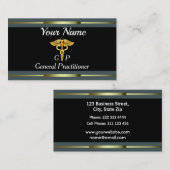 Professional General Practitioner Gold en Black Visitekaartje (Voorkant / Achterkant)