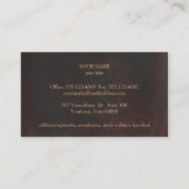 Professional Gentleman Brown Leather Visitekaartje (Achterkant)