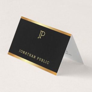 Professional Glamor Gold Elegant Moderne Sjabloon Visitekaartjes